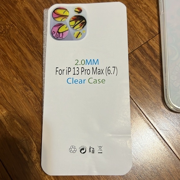 Plastic 13 Pro Max iPhone phone case. Pastel swirl design - Picture 8 of 15